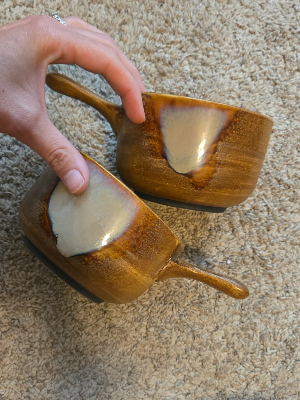 Set Of 2 Sango Splash 4951 Onion Soup Bowls